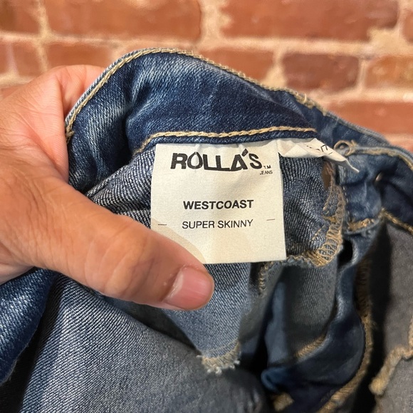ROLLA’S Westcoast Super Skinny Jeans 25R/7R Viscose Blend - Picture 6 of 14